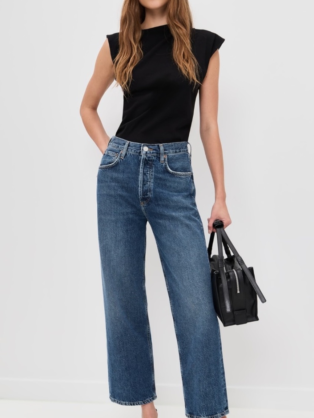 A GOLDE Ren High Rise Wide Leg Jeans
